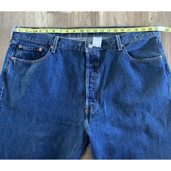 Levis 501 XX ORIGINAL FIT MEN'S JEANS (BIG & TALL) Straight Leg W44 L32 Blue - Picture 7 of 11